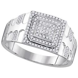 10KT White Gold 0.33CTW DIAMOND MICRO-PAVE RING