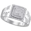 Image 1 : 10KT White Gold 0.33CTW DIAMOND MICRO-PAVE RING