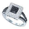 Image 1 : 10KT White Gold 0.50CT BLACK DIAMOND FASHION RING