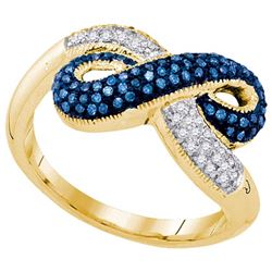 10K Yellow-gold 0.36CTW DIAMOND FASHION RING