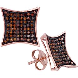 10KT Rose Gold 0.40CTW DIAMOND MICRO-PAVE EARRING