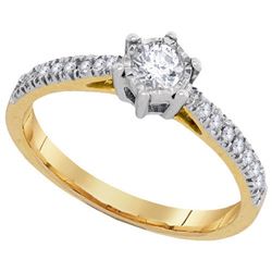 10KT Yellow Gold 0.33CTW DIAMOND 0.20CT-CRD BRIDAL RING