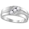 Image 1 : 10KT White Gold 0.33CTW-Diamond MENS FASHION BAND
