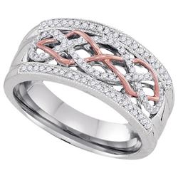 10KT White Gold Two Tone 0.25CTW DIAMOND FASHION BAND
