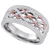 Image 1 : 10KT White Gold Two Tone 0.25CTW DIAMOND FASHION BAND
