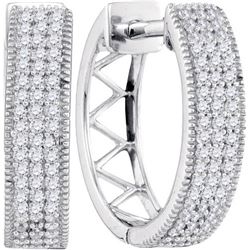 10KT White Gold 0.33CTW DIAMOND MICRO-PAVE EARRINGS