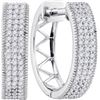 Image 1 : 10KT White Gold 0.33CTW DIAMOND MICRO-PAVE EARRINGS