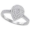 Image 1 : 10KT White Gold 0.33CTW DIAMOND MICRO-PAVE RING