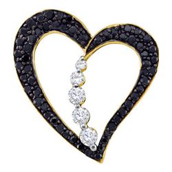 10KT Yellow Gold 0.51CTW DIAMOND HEART PENDANT