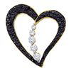Image 1 : 10KT Yellow Gold 0.51CTW DIAMOND HEART PENDANT