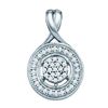 Image 1 : 10KT White Gold Two Tone 0.15CTW DIAMOND FASHION PENDAN