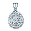 Image 1 : 10KT White Gold Two Tone 0.15CTW DIAMOND FASHION PENDAN