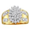 Image 1 : 10KT Yellow Gold 0.50CTW DIAMOND CLUSTER RING