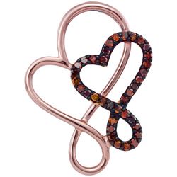 10KT Rose Gold 0.12CTW DIAMOND HEART PENDANT