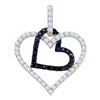 Image 1 : 10KT Yellow Gold 0.51CTW DIAMOND HEART PENDANT