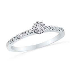 10KT White Gold 0.13CTW DIAMOND FASHION RING