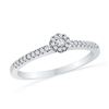 Image 1 : 10KT White Gold 0.13CTW DIAMOND FASHION RING
