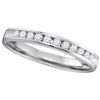 Image 1 : 14KT White Gold 0.28CTW ROUND DIAMOND MACHINE SET BAND