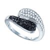Image 1 : 10KT White Gold 0.43CTW DIAMOND MICRO PAVE RING