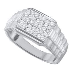 10KT White Gold 0.50CT DIAMOND FASHION MENS RING
