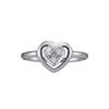 Image 1 : 10KT White Gold 0.05CTW LADIES DIAMOND HEART RING