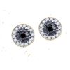 Image 1 : 10K Yellow-gold 0.20CTW BLACK DIAMOND FASHION EARRING
