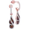 Image 1 : 10KT Rose Gold 0.40CTW DIAMOND MIRCO-PAVE EARRINGS
