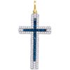 Image 1 : 10K Yellow-gold 0.23CTW DIAMOND CROSS PENDANT