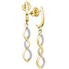 Image 1 : 10K Yellow-gold 0.14CTW DIAMOND FASHION EARRING