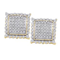 10K Yellow-gold 0.50CTW DIAMOND MICRO PAVE EARRING