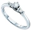 Image 1 : 14KT White Gold 0.19CTW DIAMOND BRIDAL RING