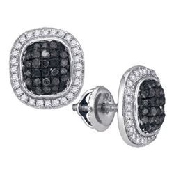 10KT White Gold 0.55CTW DIAMOND MICRO-PAVE EARRING