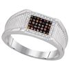Image 1 : 10KT White Gold 0.20CT DIAMOND MENS RING