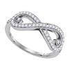 Image 1 : 10K White-gold 0.35CTW DIAMOND FASHION RING