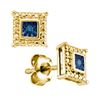 Image 1 : 925 Sterling Silver Yellow 0.05CT BLUE DIAMOND FASHION