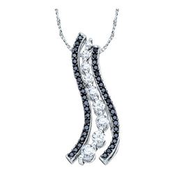 10KT White Gold 0.50CTW DIAMOND JOURNEY PENDANT