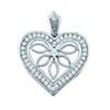 Image 1 : 10KT White Gold 0.10CTW DIAMOND HEART PENDANT