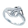 925 Sterling Silver White 0.16CTW DIAMOND MICRO PAVE RI