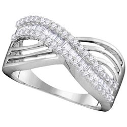 10KT White Gold 0.50CTW DIAMOND FASHION BAND