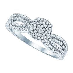 10KT White Gold 0.33CTW DIAMOND MICRO-PAVE RING