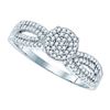 Image 1 : 10KT White Gold 0.33CTW DIAMOND MICRO-PAVE RING