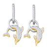 Image 1 : 10KT White Gold Two Tone 0.33CTW DIAMOND MICRO PAVE EAR