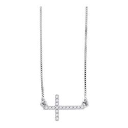 10KT White Gold 0.10CTW DIAMOND FASHION PENDANT