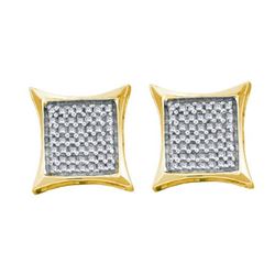 14KT Yellow Gold 0.66CTW DIAMOND INVISIBLE EARRINGS