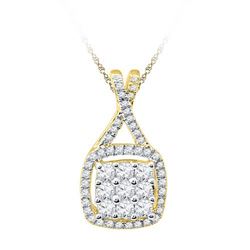 10K Yellow-gold 0.50CTW DIAMOND FASHION PENDANT