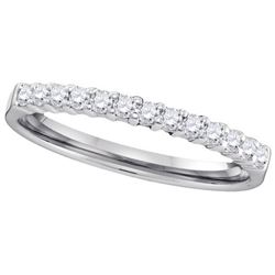 14KT White Gold 0.25CT DIAMOND MACHINE SET BAND
