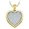 Image 1 : 10KT Yellow Gold 0.05CTW DIAMOND  HEART PENDENT