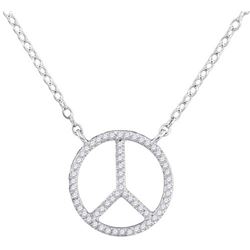 10KT White Gold 0.15CTW DIAMOND FASHION NECKLACE