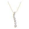 Image 1 : 14KT Yellow Gold 0.50CTW DIAMOND JOURNEY PENDANT
