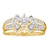 Image 1 : 14KT Yellow Gold 0.25CTW DIAMOND ROUND CENTER BRIDAL RI